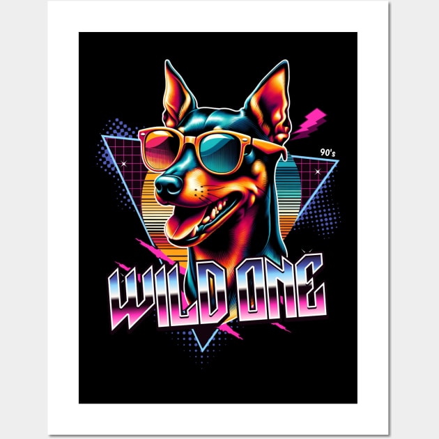 Wild One Miniature Pinscher Dog Wall Art by Miami Neon Designs